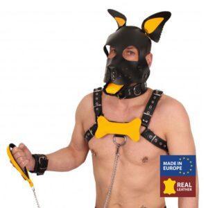HUESO DE CACHORRO EN CUERO AMARILLO-The Red (Fun Distri) EAN: 3701019811430
