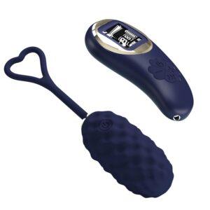 Vivian Huevo Vibrador con Control Remoto con Pantalla Digital Azul-PRETTYLOVE (LoveCherry) EAN: 6959532334586.0
