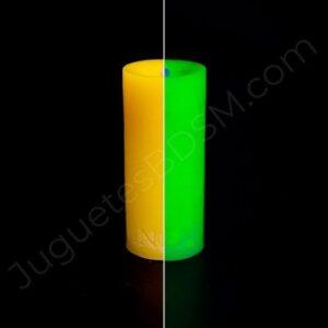 Vela neón para waxplay - Amarillo neón. Parafina. 4 x 10 x 4 cm.-REGO IGNEM (Rego Ignem)