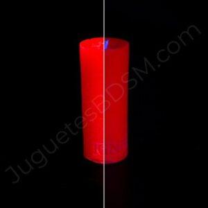 Vela neón para waxplay - Rojo neón. Parafina. 4 x 10 x 4 cm.-REGO IGNEM (Rego Ignem)