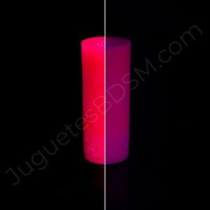 Vela neón para waxplay - Rosa neón. Parafina. 4 x 10 x 4 cm.-REGO IGNEM (Rego Ignem)