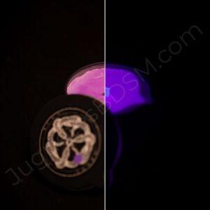 Vela neón para waxplay de baja temperatura - Morado neón. Cera de colza, cera de coco. 8 x 6 x 8 cm.-REGO IGNEM (Rego Ignem)