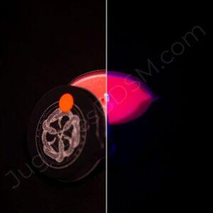 Vela neón para waxplay de baja temperatura - Rojo neón. Cera de colza, cera de coco. 8 x 6 x 8 cm.-REGO IGNEM (Rego Ignem)