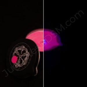 Vela neón para waxplay de baja temperatura - Rosa neón. Cera de colza, cera de coco. 8 x 6 x 8 cm.-REGO IGNEM (Rego Ignem)