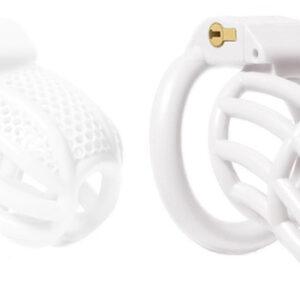 Jaula de castidad Netia Blanca M 7,5 x 3,1 cm-COCKLOCK (Fun Distri) EAN: 3662811439843